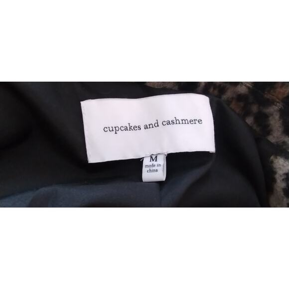 Cupcakes and Cashmere Wool blend Animal Print Margaux Moto Jacket  Size M - Picture 3 of 14